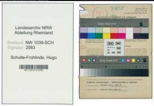 Entnazifizierung Hugo Schulte-Frohlinde , geb. 30.01.1912 (Molkereimeister)