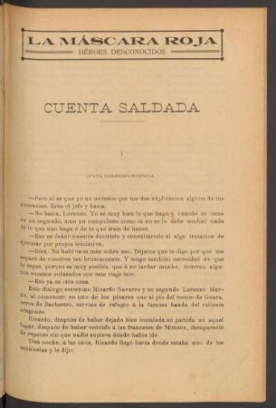 I - Justa correspondencia