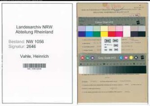 Entnazifizierung Heinrich Vahle , geb. 27.01.1895 (Arbeiter)