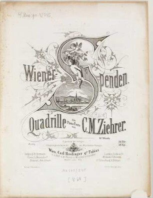 Wiener-Spenden : Quadrille ; für Piano-Forte ; op. 8