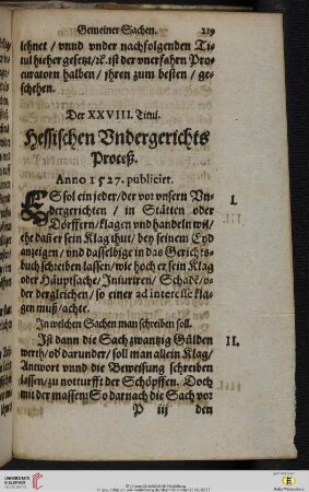 Der XXVIII. Titul