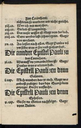 Die Epistell Pauli zcu denn Galatern.