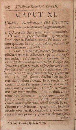 Caput XI. Unam, eandémque esse sacrarum Statuarum, ac reliquarum Imaginum causam.