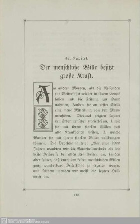 42. Der menschliche Wille besitzt große Kraft.