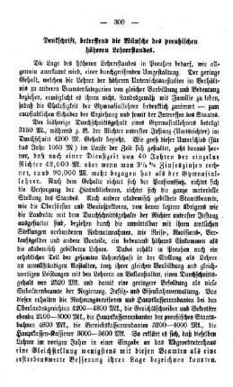 Denkschrift, betreffend die Wünsche des preußischen höheren Lehrerstandes