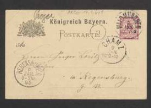 Korrespondenz, Berichte 1885