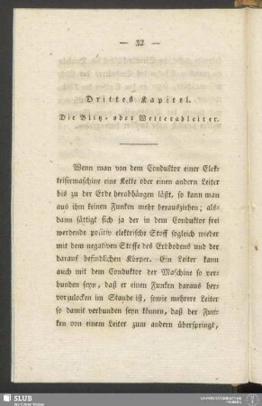 Drittes Kapitel. Die Blitz- oder Wetterableiter