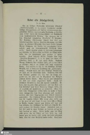 Ueber alte Schatzgräberei