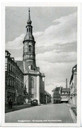 Großenhain. Kirchplatz mit Marienkirche