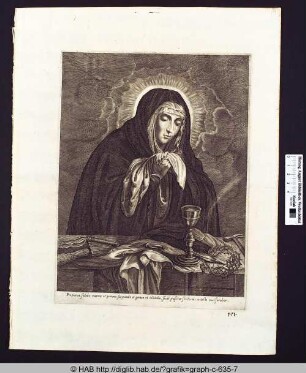Heilige vor den Leidenswerkzeugen Christi.