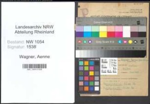 Entnazifizierung Aenne Wagner , geb. 06.07.1892 ()