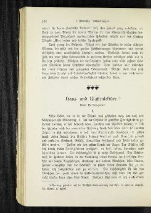 Haus- und Klassenlektüre