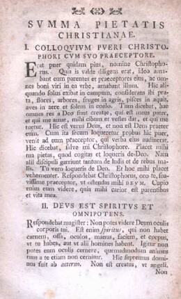 Svmma Pietatis Christianae.