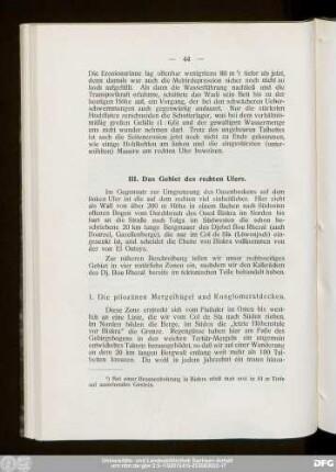 III. Das Gebiet des rechten Ufers.