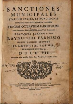 Sanctiones municipales statuum Castri et Roncilionis