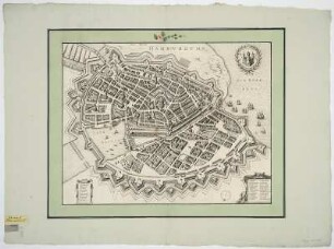 Vogelschauplan von Hamburg, 1:5 500, Kupferstich, um 1682?