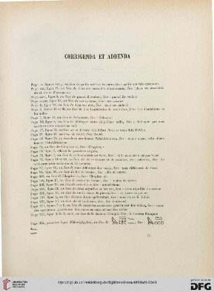 Corrigenda et addenda