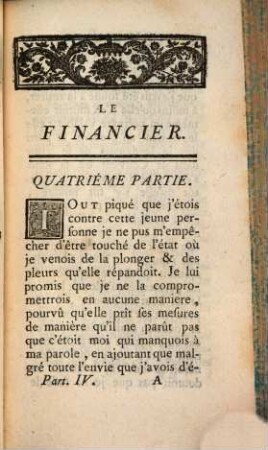 Le financier, 4. (1755). - 168 S.
