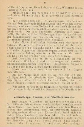 Verwaltungs-, Finanz- und Wohlfahrtswesen