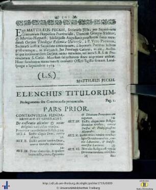 Elenchus Titulorum