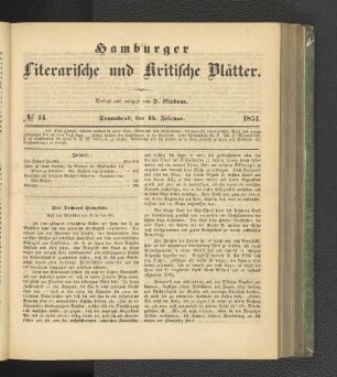 No. 14. 15. Februar 1851
