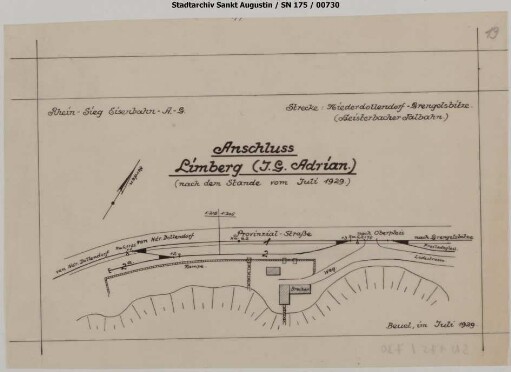 Heisterbacherrott, Gleisanschluss Limberg (Limperichsberg, J. G. Adrian)