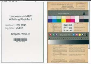 Entnazifizierung Werner Krapohl , geb. 04.08.1887 (Buchhalter)