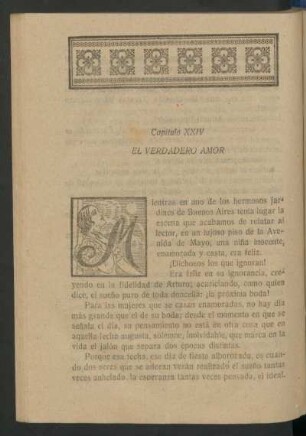 Capítulo XXIV - El verdadero amor