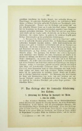 IV. Das Gebirge oder die senkrechte Gliederung des Bodens