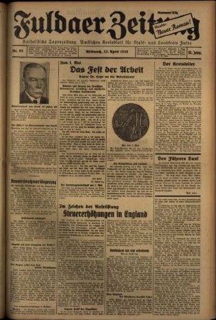 Ausgabe vom Mittwoch, den 22. April 1936.