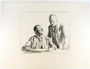 Die Sammler (Doppelbildnis des Verwaltungsgerichtsdirektors Guido von Usedom in Potsdam und des Oberregierungsrates Gustav Freiherr von Houwald in Arnsberg)