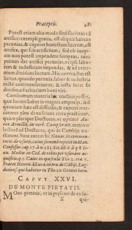 Capvt XXVI. De Monte Pietatis.
