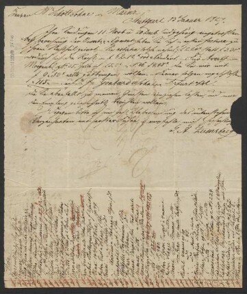 Brief an B. Schott's Söhne : 13.01.1827