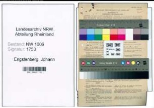 Entnazifizierung Johann Engstenberg , geb. 08.12.1894 (Amtsrentmeister)