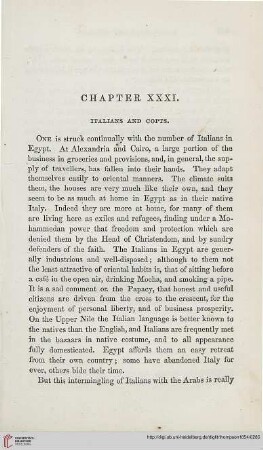Chapter XXXI: Italians and Copts