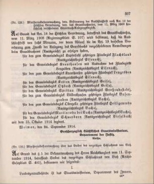 Nr. 130: Ministerialbekanntmachung über das Verbot des vorzeitigen Schlachtens von Vieh