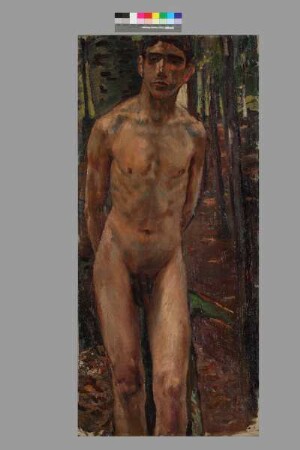 Stehender nackter Jüngling am Baum / Sebastian Studie D
