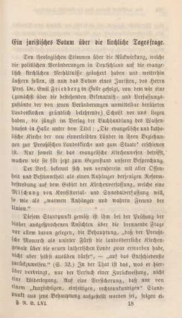 263-274 Ein juristisches Votum über die kirchliche Tagesfrage