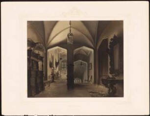 Schloss Babelsberg, Potsdam: Perspektivische Innenansicht Treppenhaus