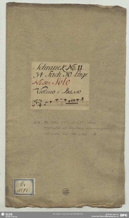 Sonatas - Mus.2-R-8,50 : vl, bc - A