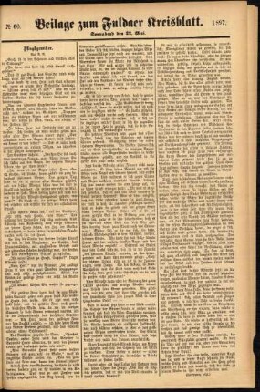 Zweite Ausgabe vom Samstag, den 22. Mai 1897.