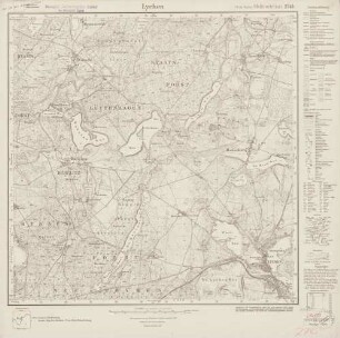2745 Lychen, Meßtischblatt (4cm - Karte)