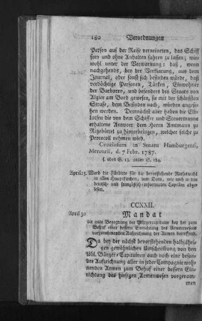 CCXXII. Mandat