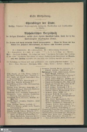 Ehrenbürger der Stadt