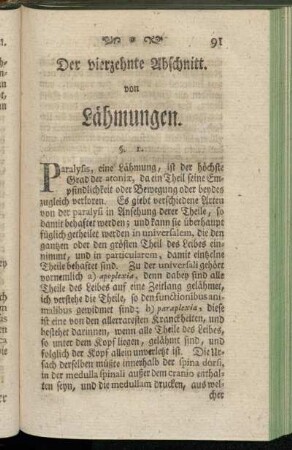 Der vierzehnte Abschnitt. von Lähmungen