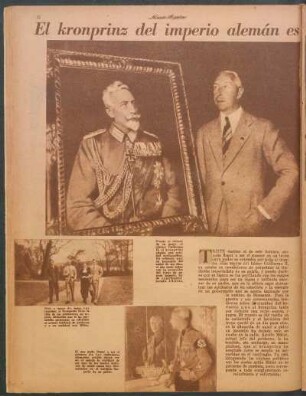 El kronprinz del imperio alemán es ahora "kronprinz" de Adolfo Hitler [Fotografías]