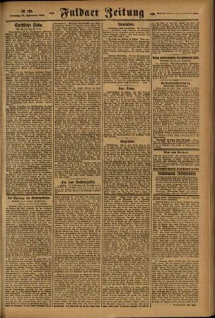 Zweite Ausgabe vom Sonntag, den 23. September 1923.