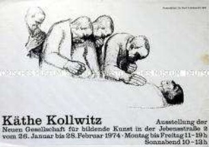 Plakat zu einer Ausstellung der Neuen Gesellschaft für bildende Kunst über Käthe Kollwitz