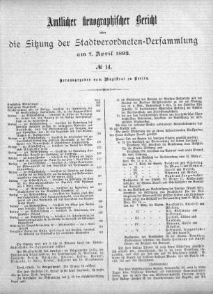 No. 14, 7. April 1892