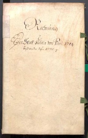 IX A 1 - Alte Stadtrechnungen (1704 - 1705)